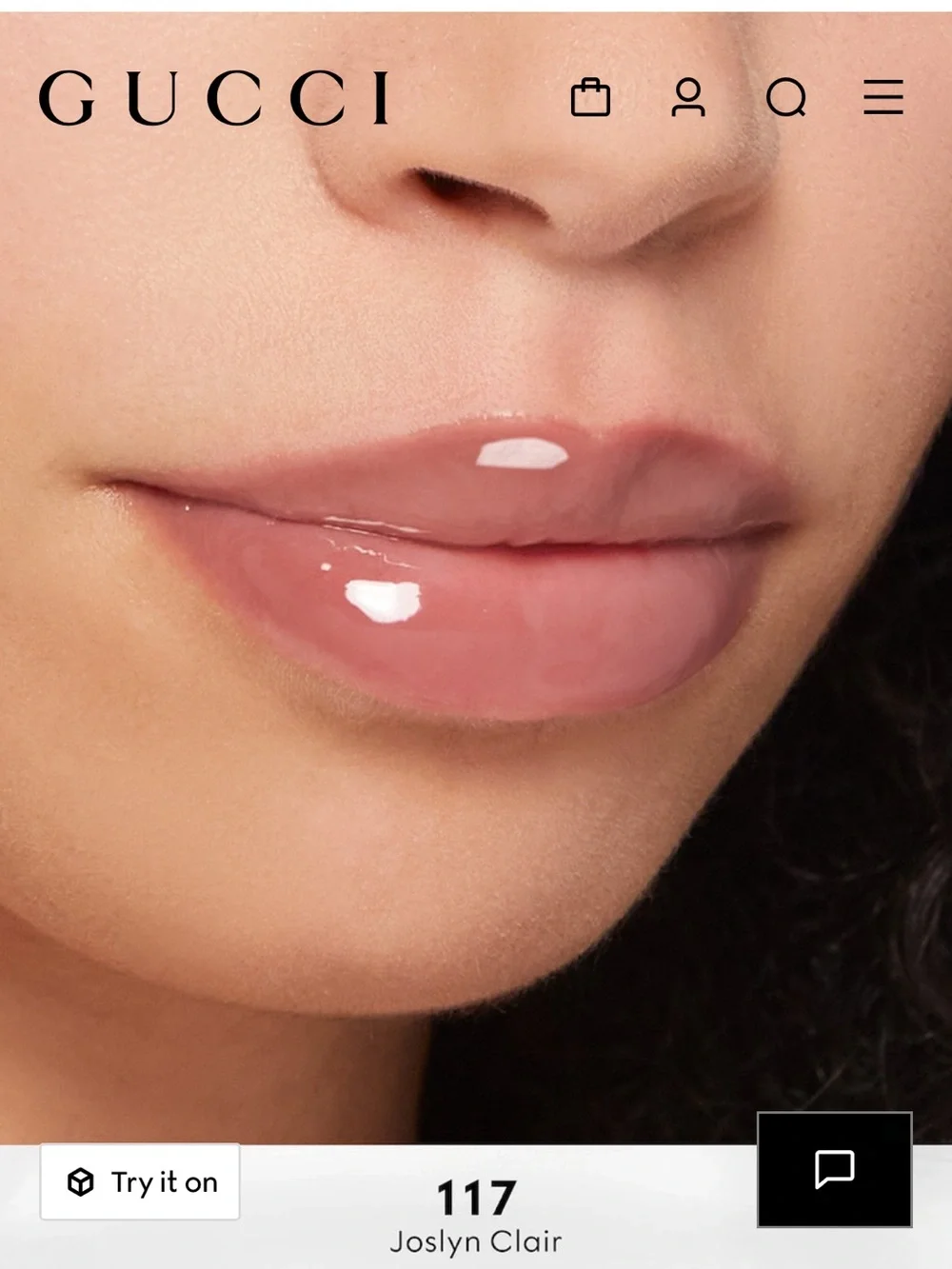 Gucci clear gloss in 117